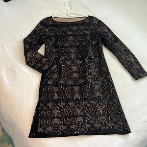 LAST CHANCE Eliza J Black Sequin Mini Dress